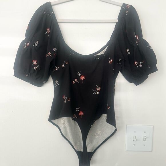 Free People Play Date Bodysuit Black L - Picture 7 of 8